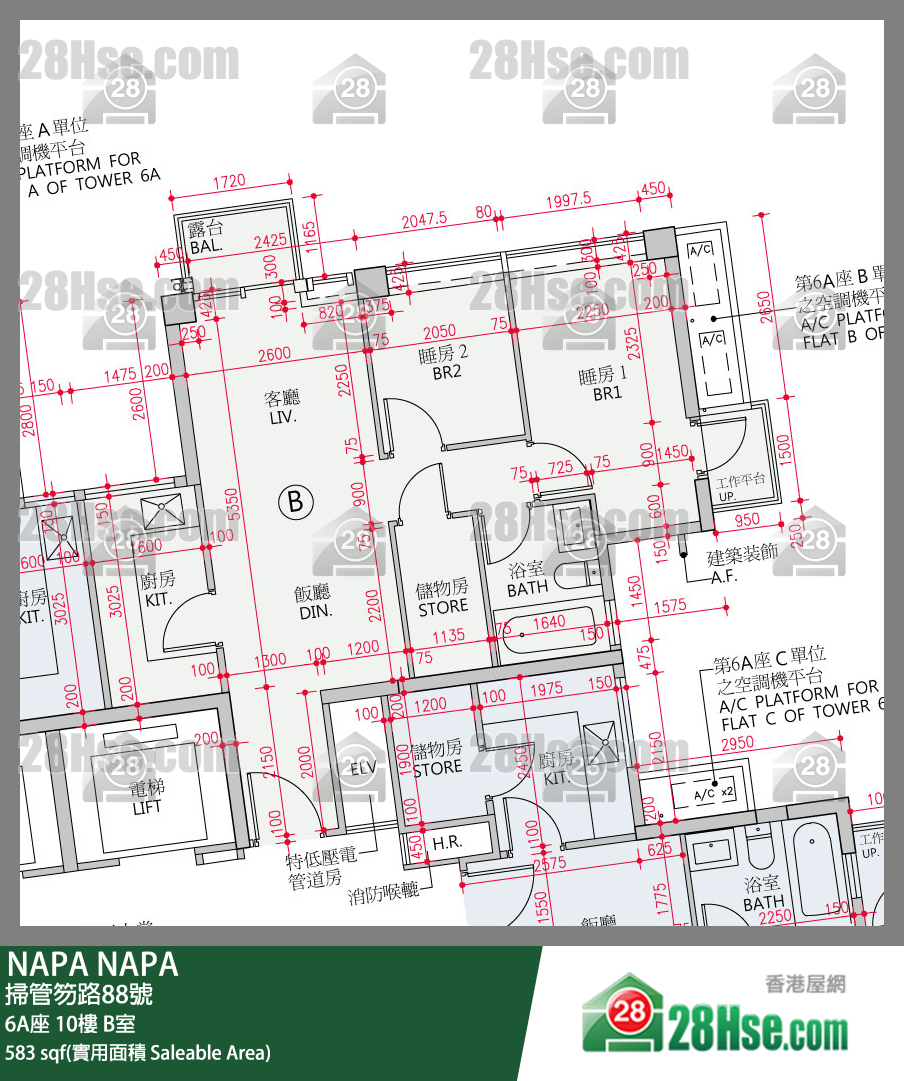 NAPA 大厦6A座10楼 B室 平面图
