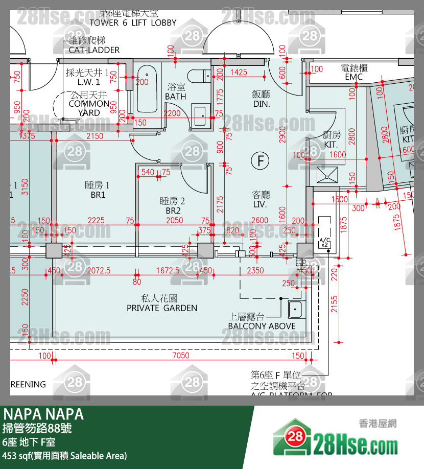 NAPA 大廈 6座 F室 平面圖