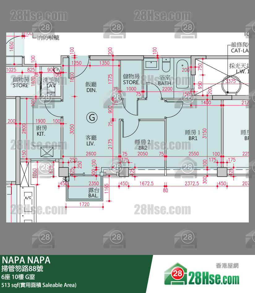 NAPA 大厦 6座 10楼 G室 平面图