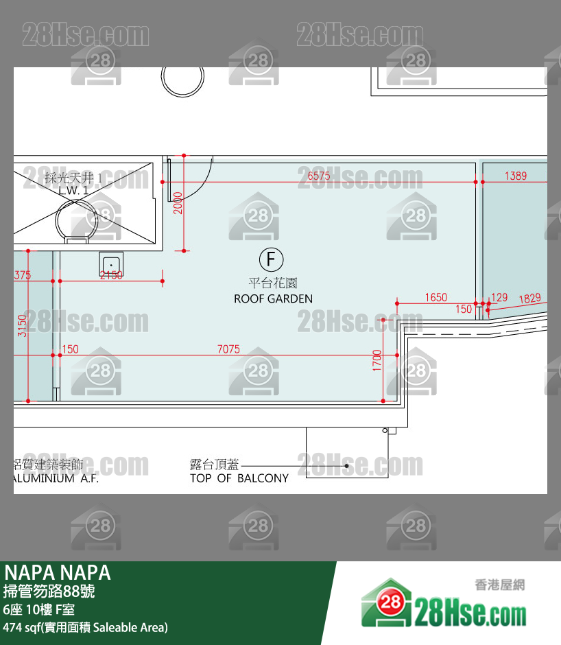 NAPA 大厦 6座 10楼 F室 平面图