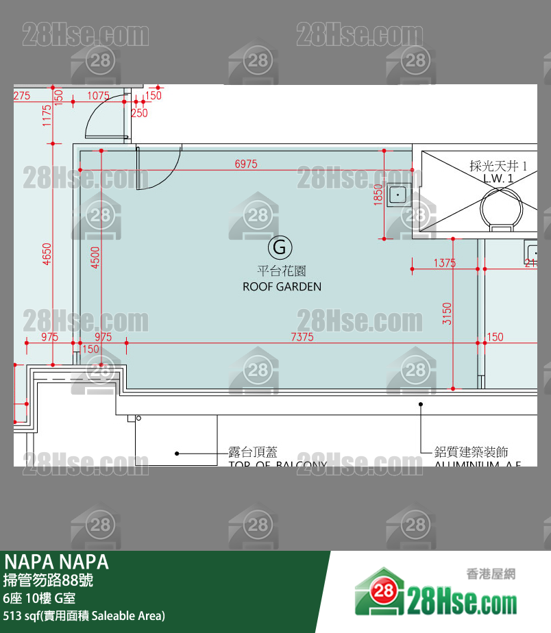 NAPA 大厦 6座 10楼 G室 平面图