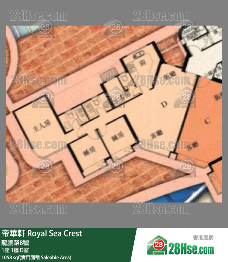 帝華軒 1座1樓 D室 平面圖