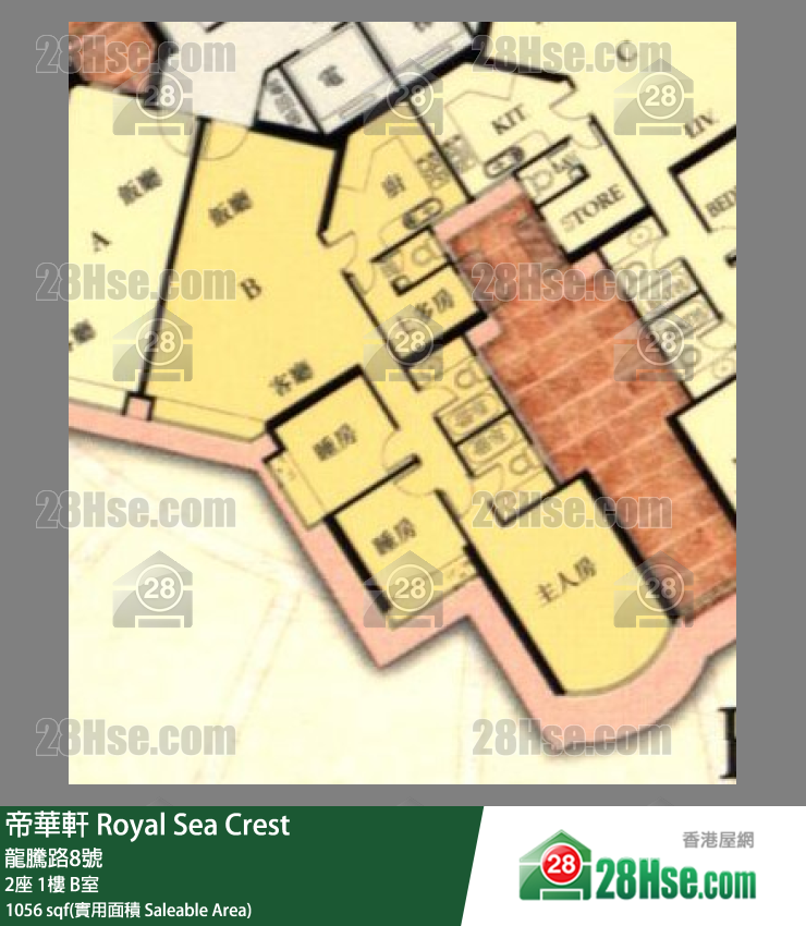 帝華軒 2座1樓 B室 平面圖