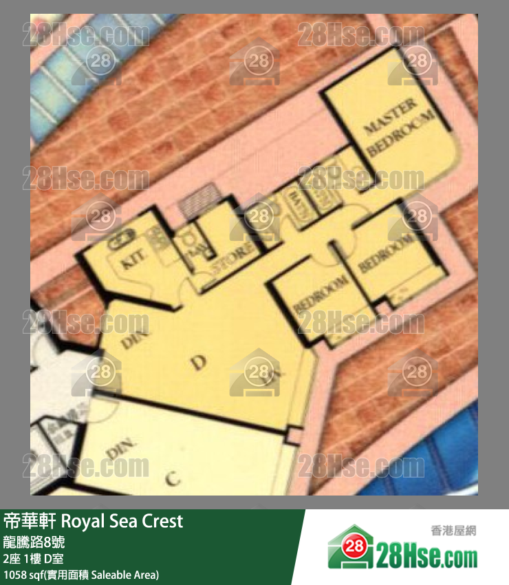 帝華軒 2座1樓 D室 平面圖