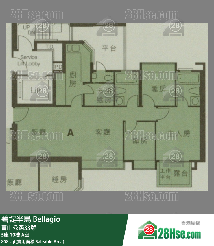 Bellagio Unit FloorPlan (Provided by 28Hse)