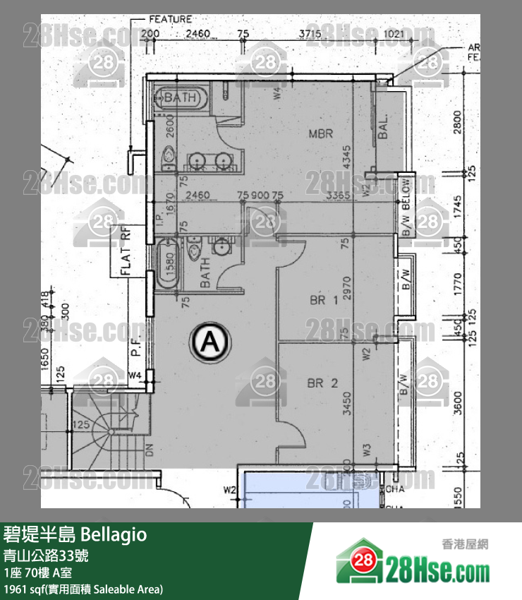 碧堤半島 1座70樓 A室 平面圖