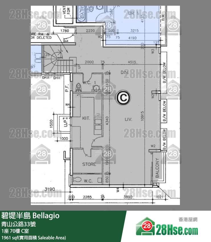 碧堤半島 1座70樓 C室 平面圖