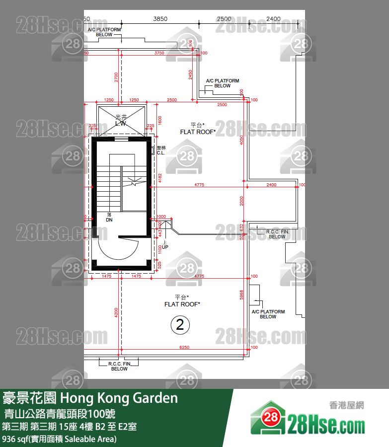 豪景花園 第三期第三期 15座4樓 B2室 平面圖