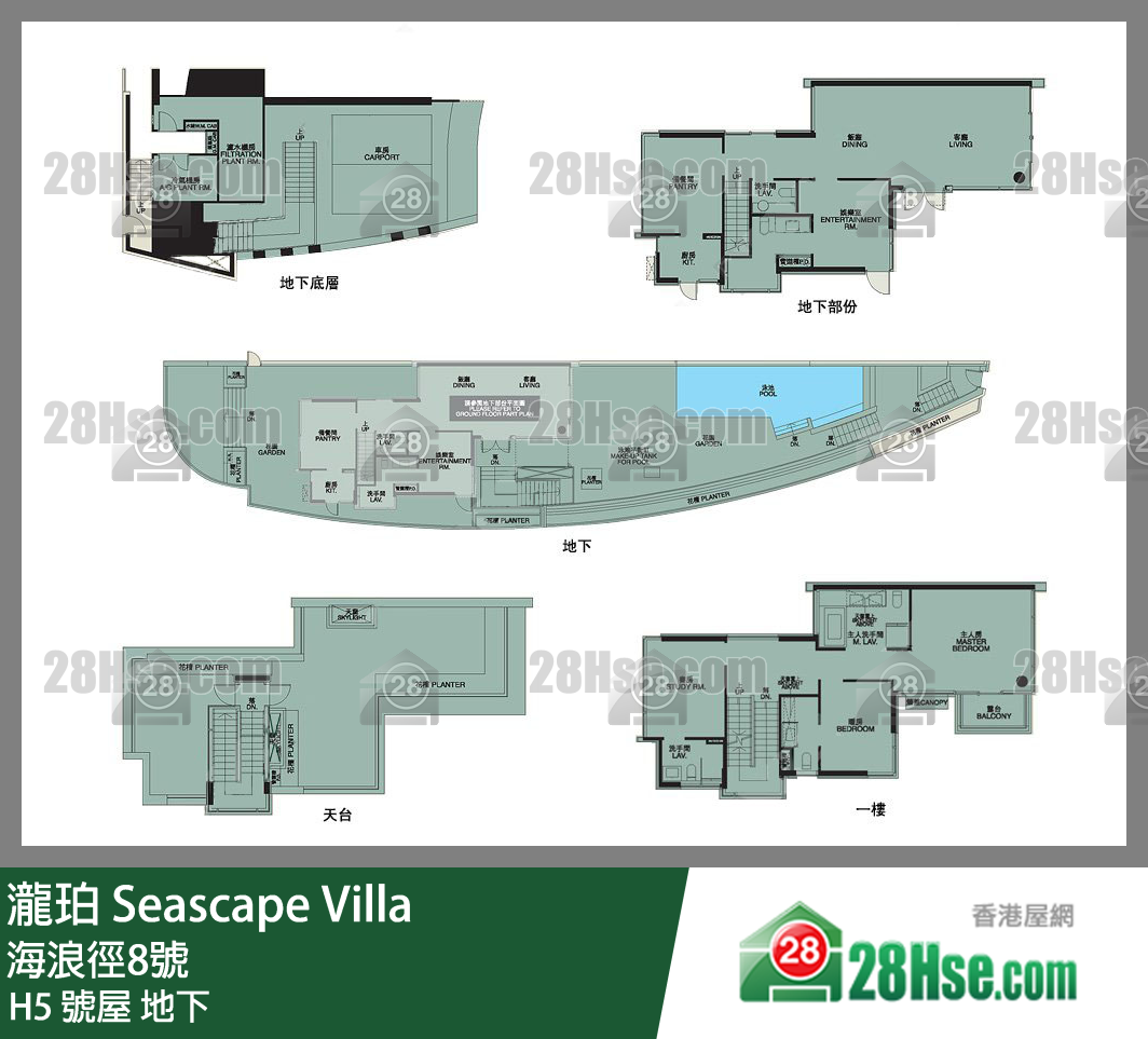 泷珀 H5 号屋地下 平面图