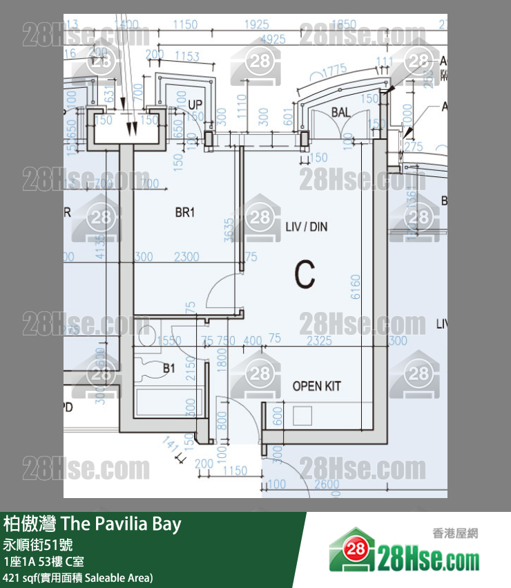 柏傲灣 1座1A53樓 C室 平面圖