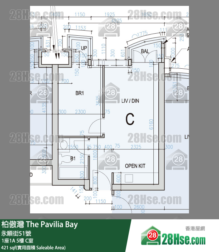 柏傲灣 1座1A5樓 C室 平面圖