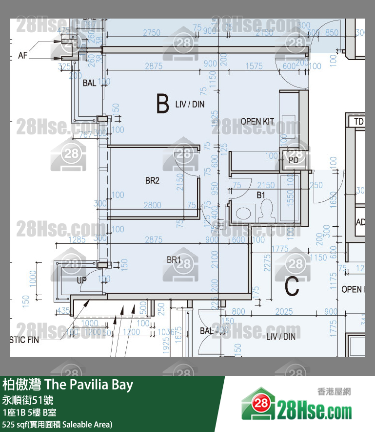 柏傲灣 1座1B5樓 B室 平面圖