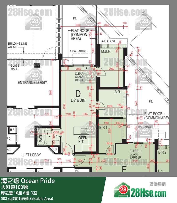 海之恋 海之恋10座6楼 D室 平面图