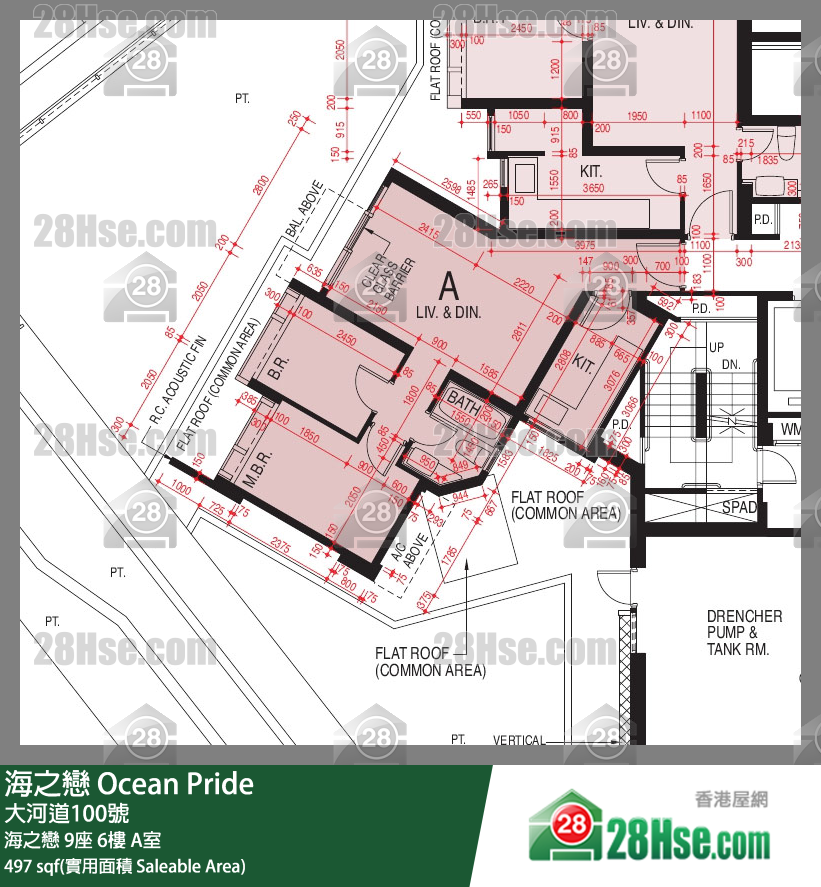 海之戀 海之戀9座6樓 A室 平面圖