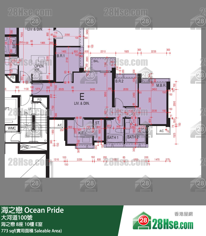 海之戀 海之戀 8座 10樓 E室 平面圖