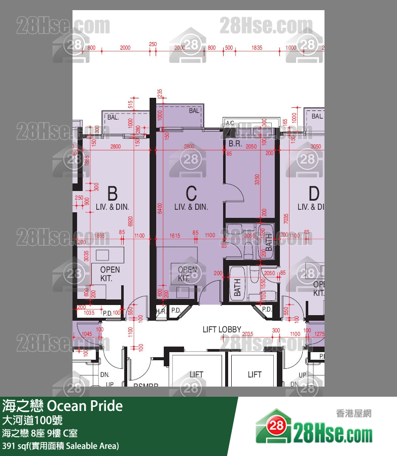 Ocean Pride Unit FloorPlan (Provided by 28Hse)