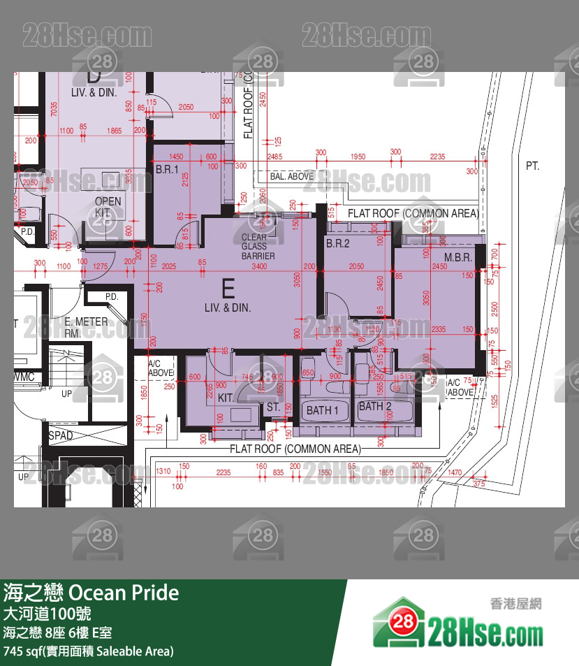 海之戀 海之戀8座6樓 E室 平面圖