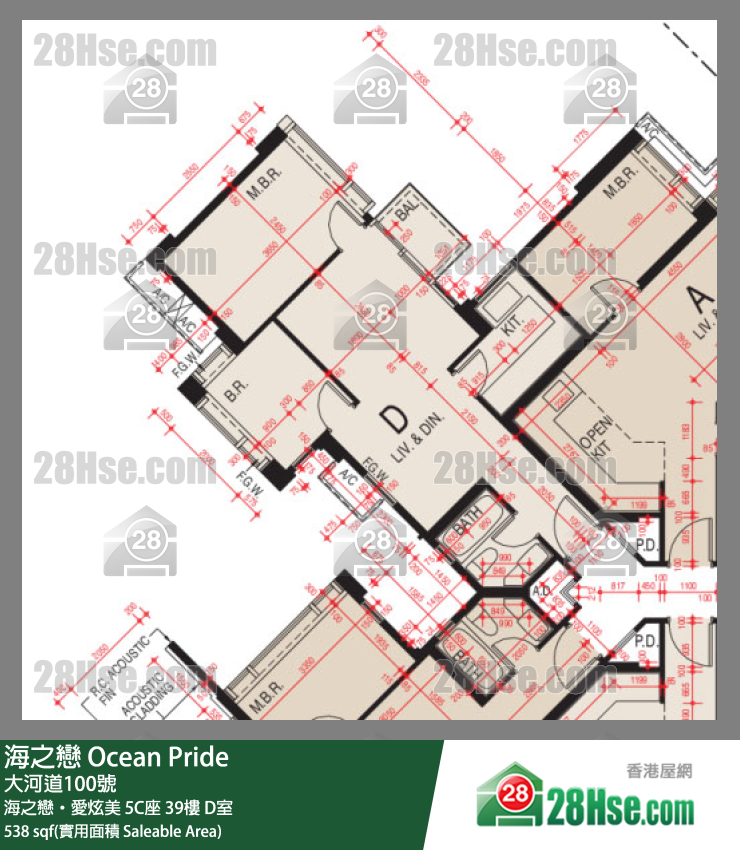 海之戀 海之戀‧愛炫美5C座39樓 D室 平面圖