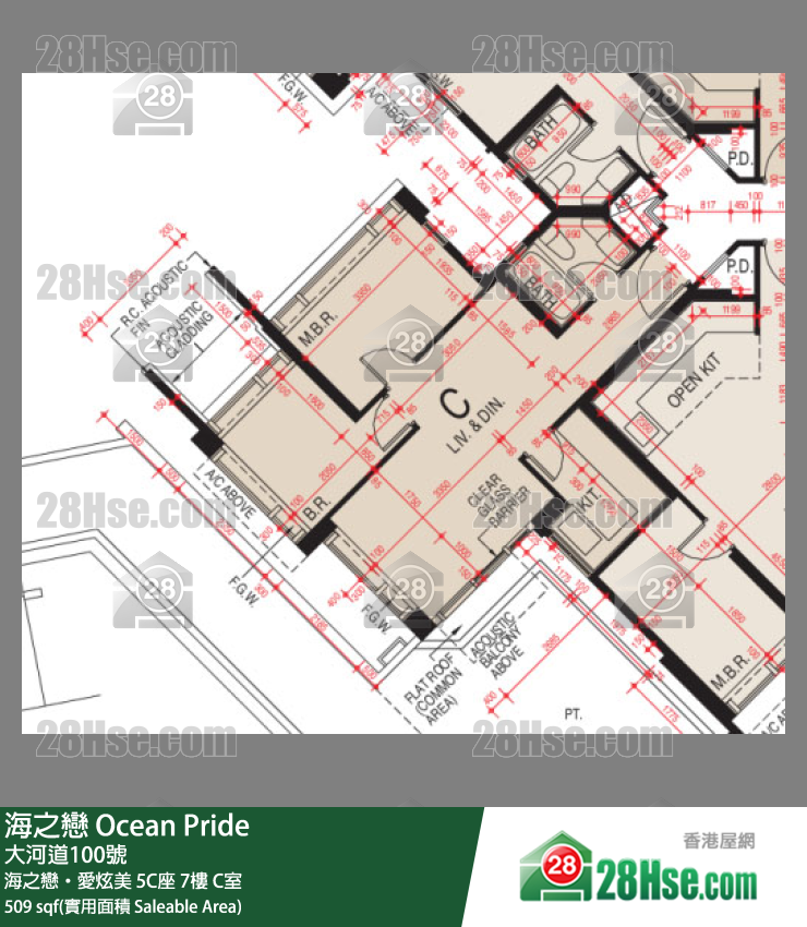 海之恋 海之恋‧爱炫美5C座7楼 C室 平面图