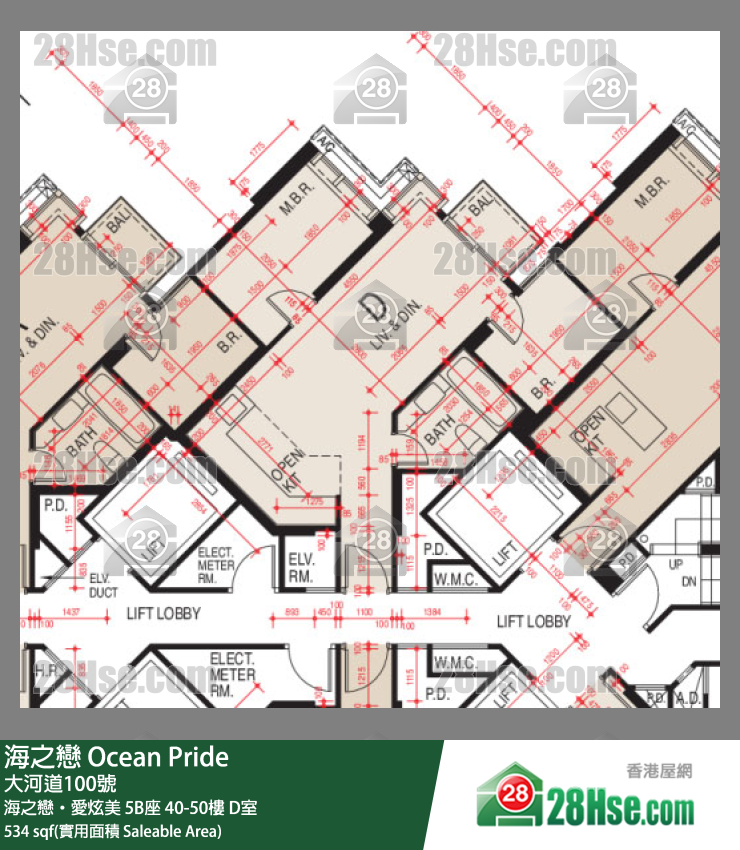 海之戀 海之戀‧愛炫美5B座43樓 D室 平面圖