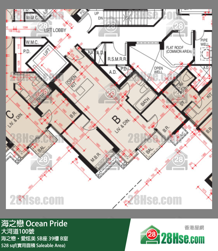 海之戀 海之戀‧愛炫美5B座39樓 B室 平面圖