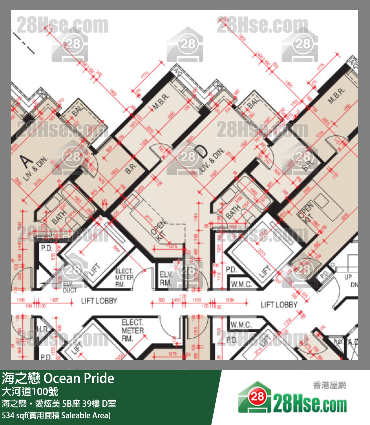 海之戀 海之戀‧愛炫美5B座39樓 D室 平面圖