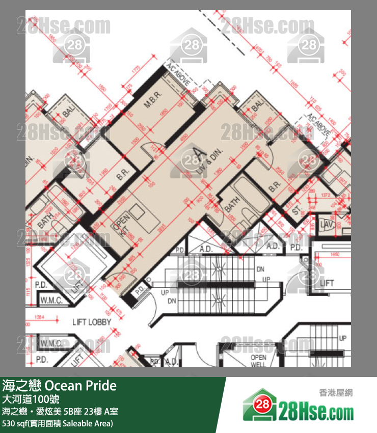 海之戀 海之戀‧愛炫美5B座23樓 A室 平面圖