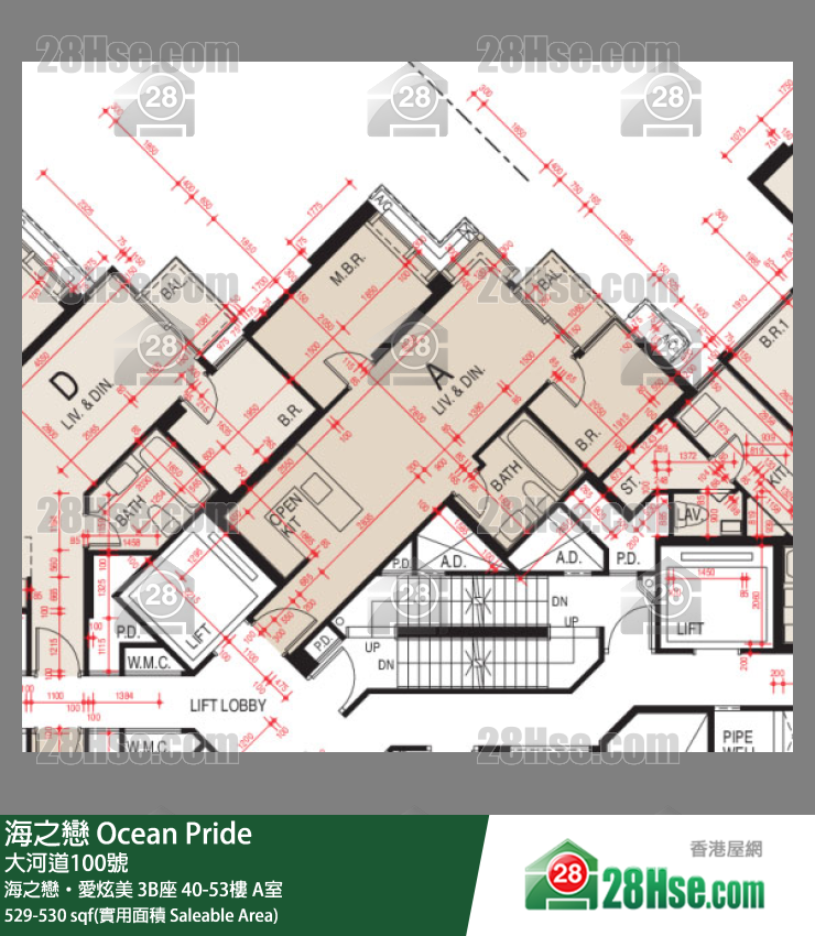 海之戀 海之戀‧愛炫美3B座51樓 A室 平面圖