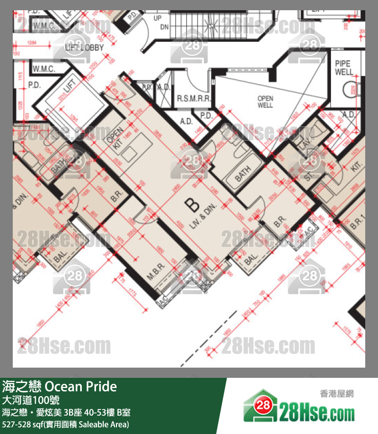 海之戀 單位平面圖(由 28Hse 提供) 海之戀 單位平面圖(由 28Hse 提供)
