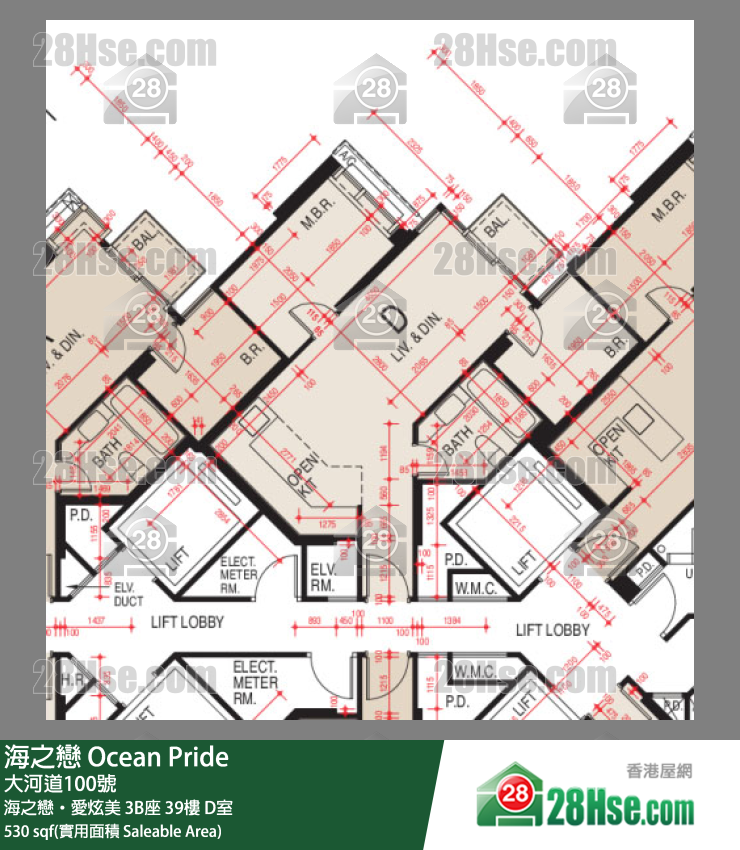 海之恋 海之恋‧爱炫美3B座39楼 D室 平面图