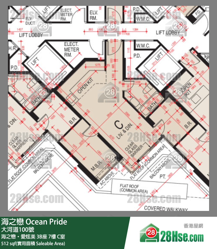 海之戀 海之戀‧愛炫美3B座7樓 C室 平面圖