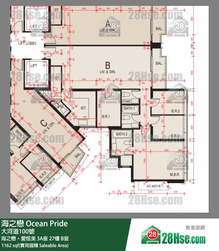 Ocean Pride Unit FloorPlan (Provided by 28Hse)