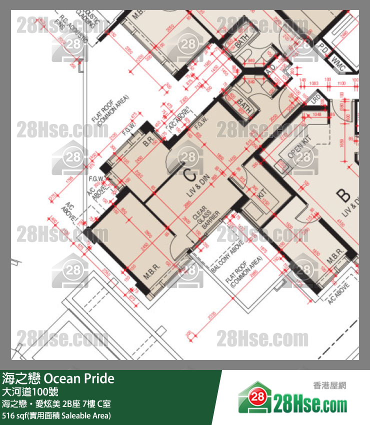 海之戀 海之戀‧愛炫美2B座7樓 C室 平面圖