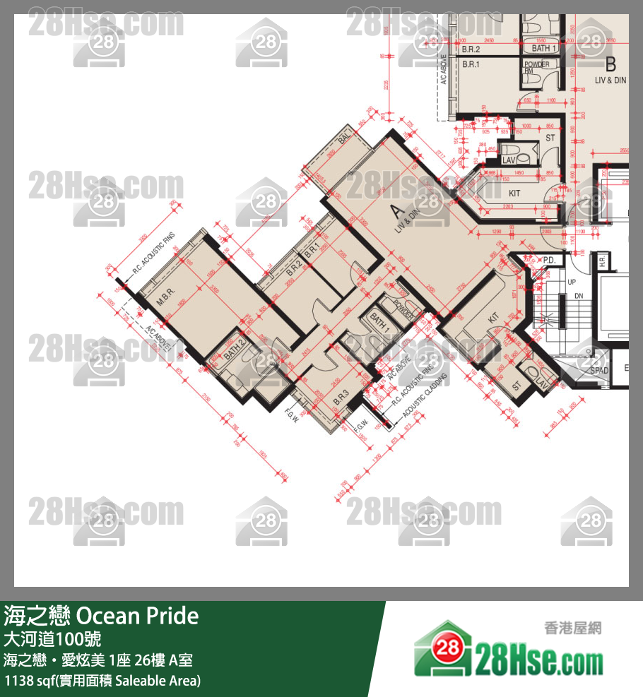 海之戀 海之戀‧愛炫美1座26樓 A室 平面圖