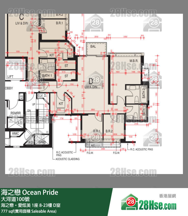 海之戀 海之戀‧愛炫美 1座 15樓 D室 平面圖