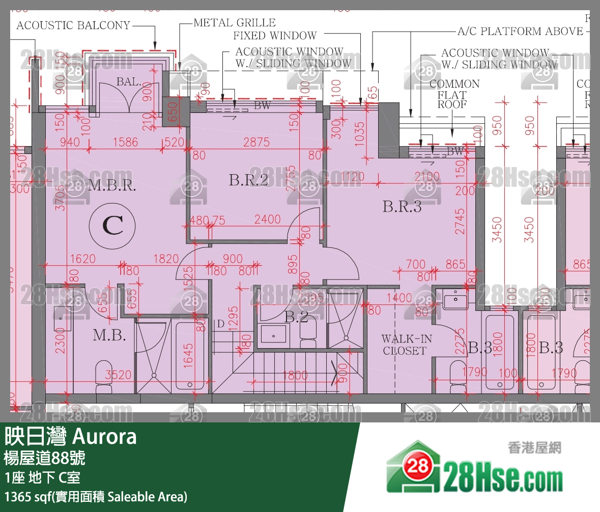 映日灣 1座地下 C室 平面圖