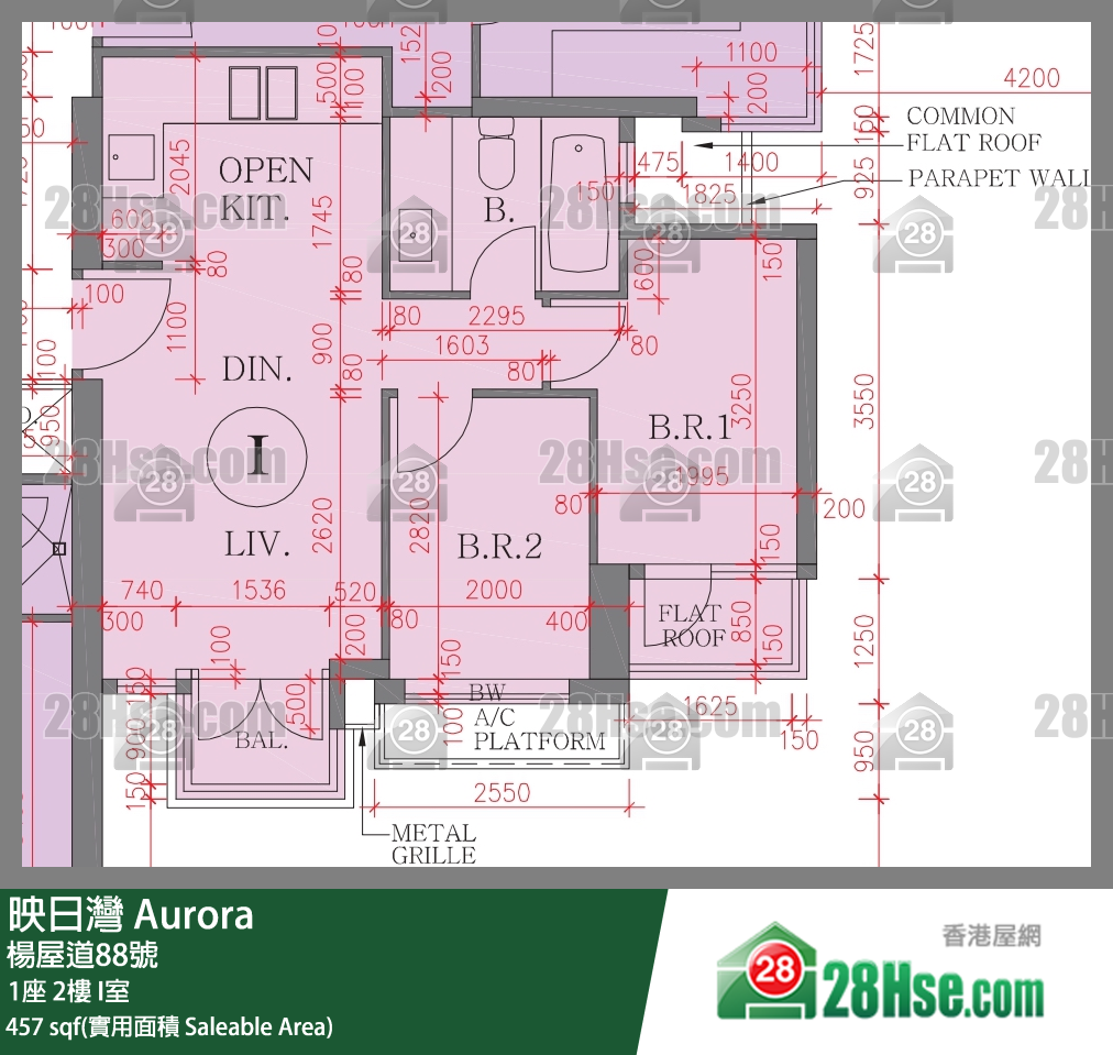 映日灣 1座 2樓 I室 平面圖