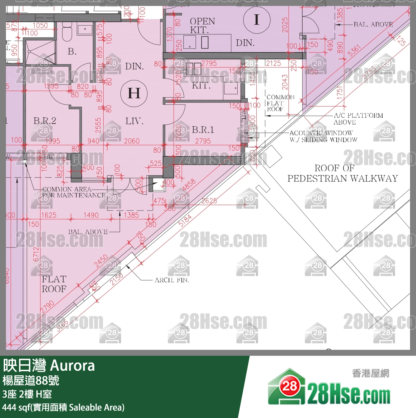 映日灣 3座 2樓 H室 平面圖