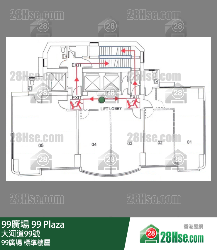 99廣場 標準樓層 平面圖 99廣場 標準樓層 平面圖