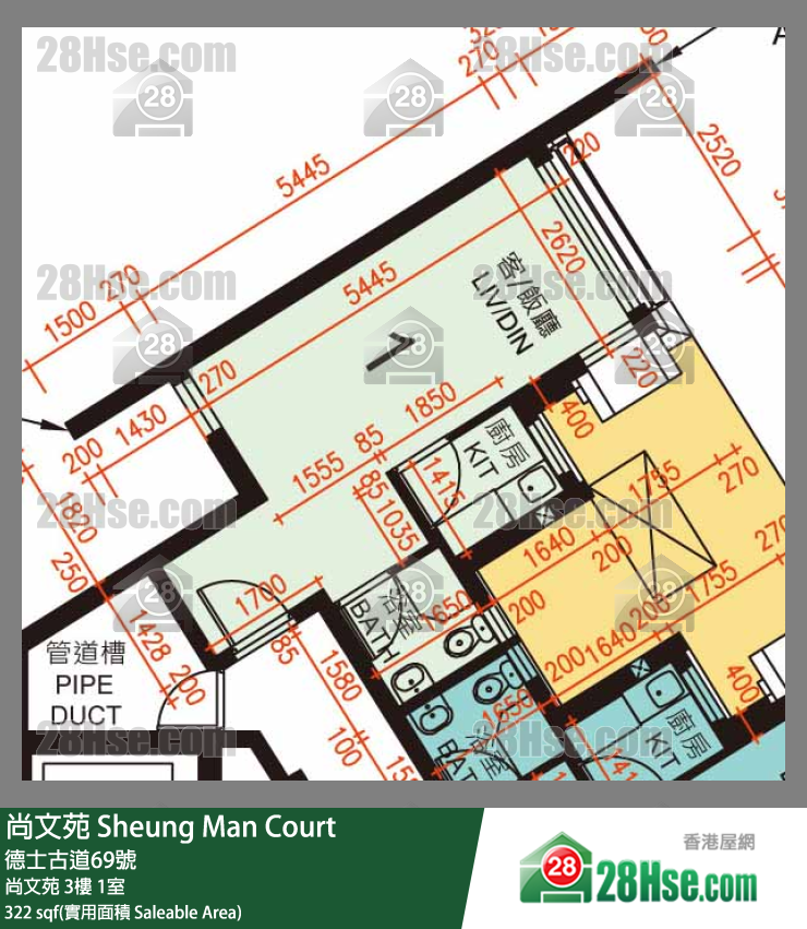 尚文苑 尚文苑 3樓 1室 平面圖