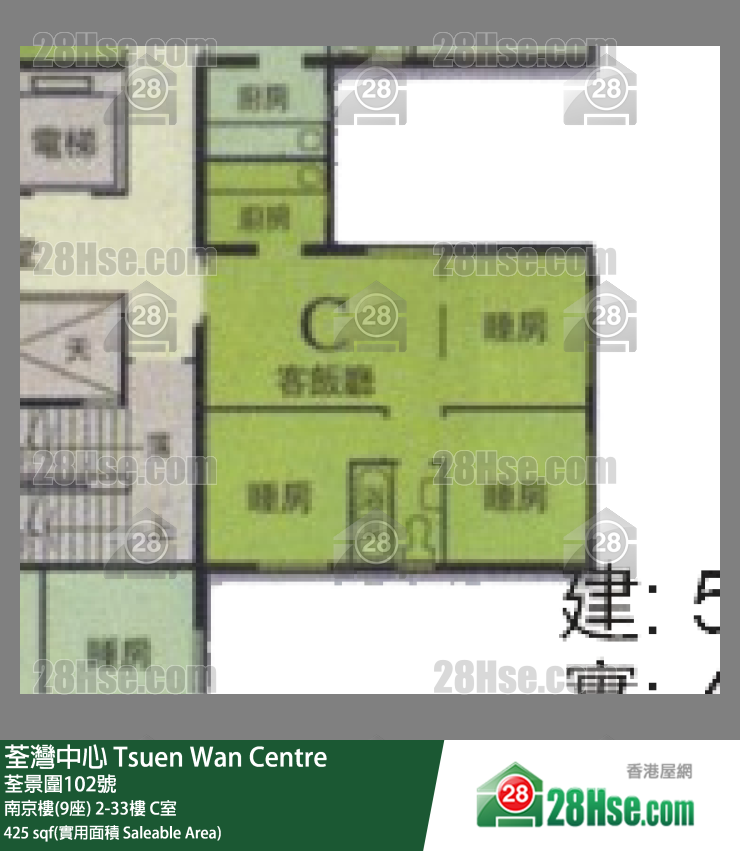荃灣中心 南京樓(9座) 17樓 C室 平面圖