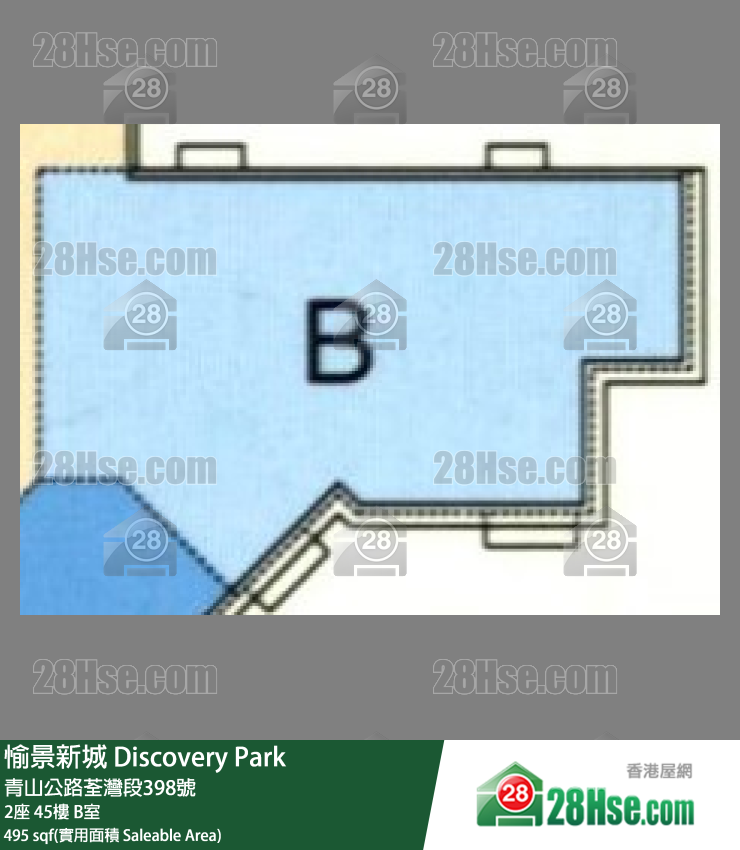 愉景新城 2座 45樓 B室 平面圖