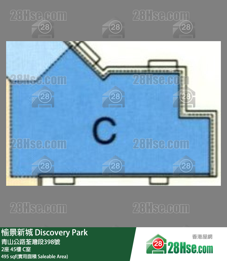 愉景新城 2座45樓 C室 平面圖