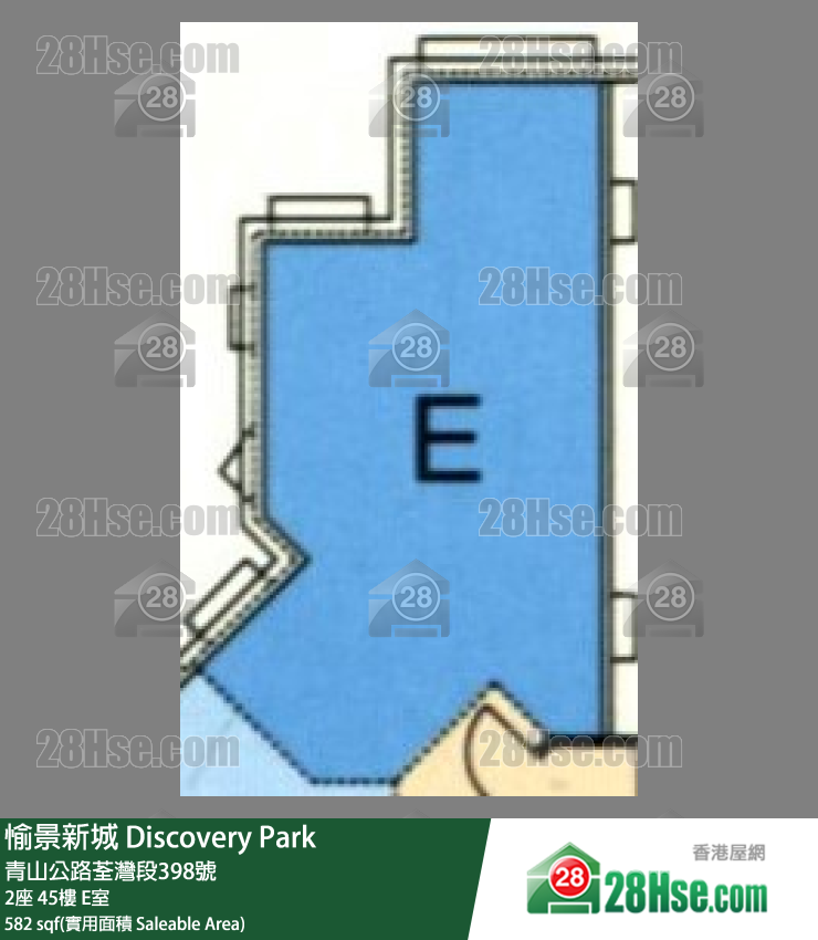 愉景新城 2座45樓 E室 平面圖