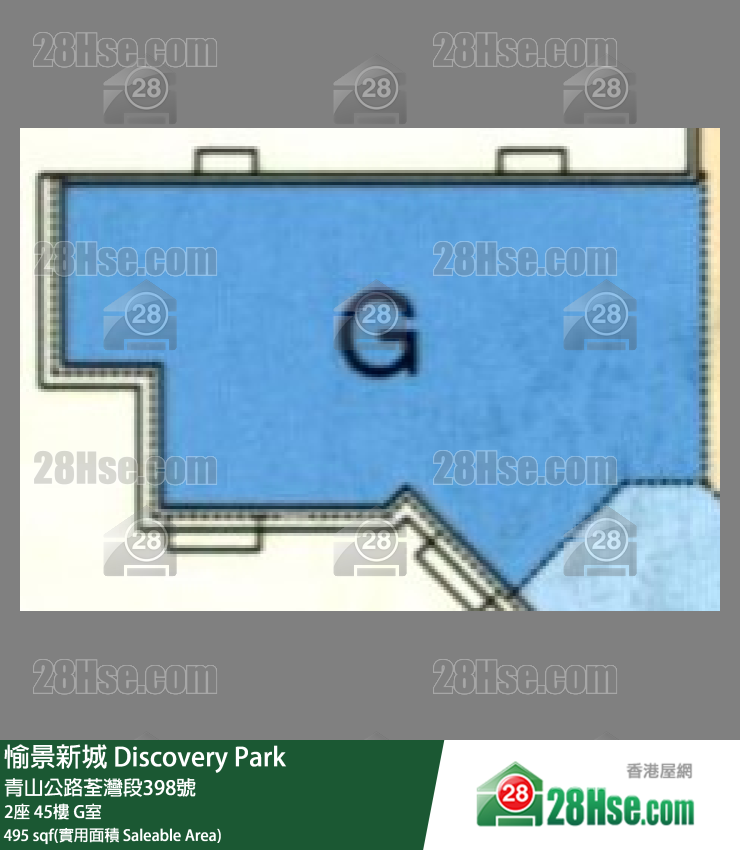 愉景新城 2座45樓 G室 平面圖