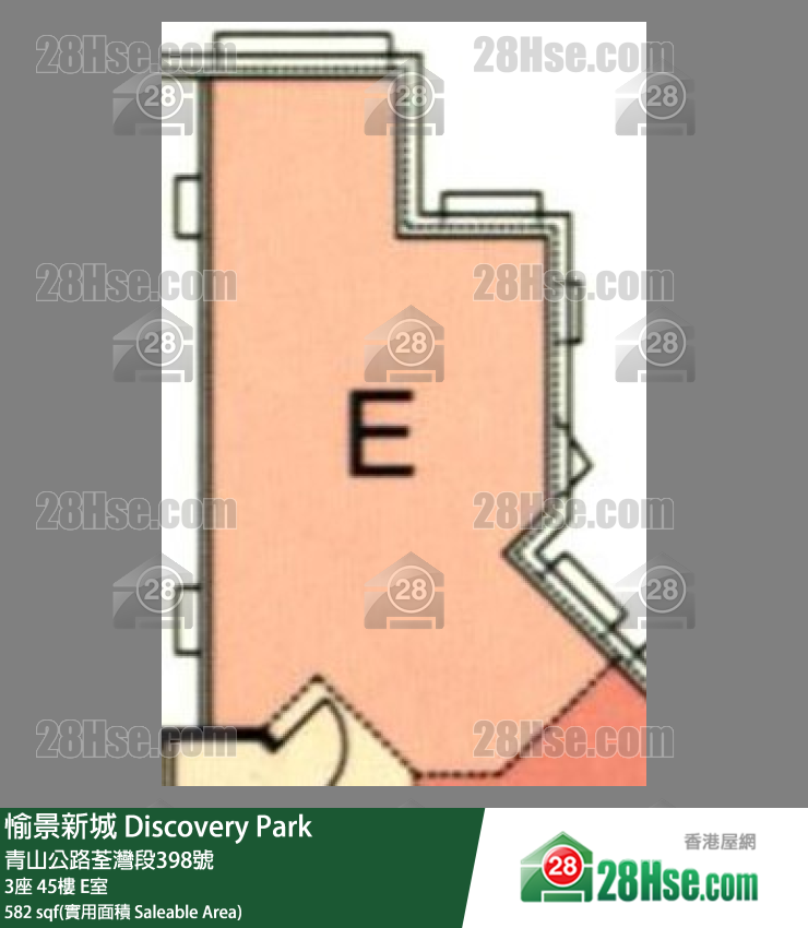 愉景新城 3座45樓 E室 平面圖