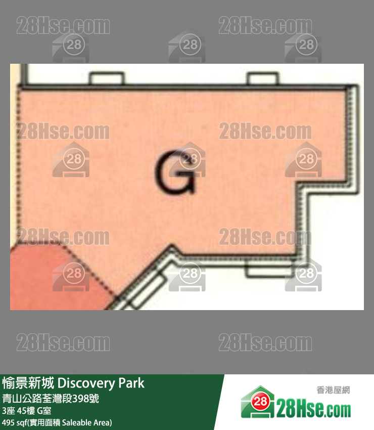 愉景新城 3座45樓 G室 平面圖