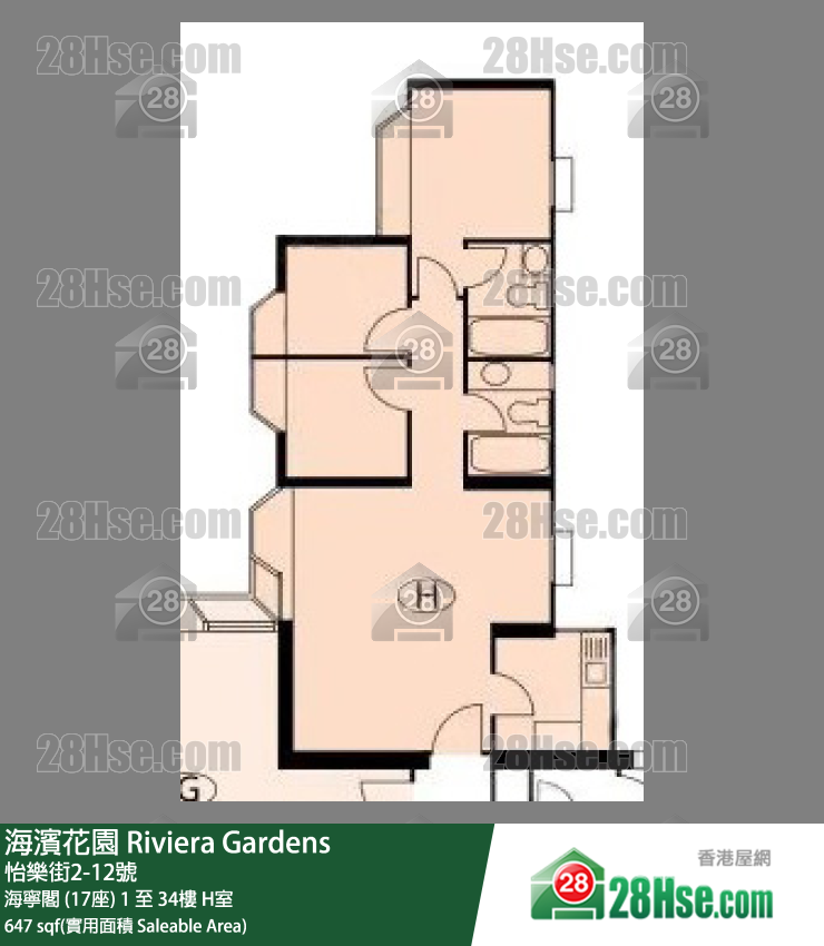 Riviera Gardens Unit FloorPlan (Provided by 28Hse) Riviera Gardens Unit FloorPlan (Provided by 28Hse)