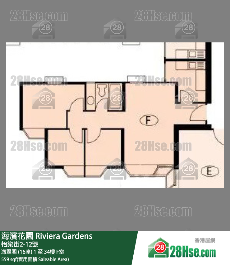 Riviera Gardens Unit FloorPlan (Provided by 28Hse)