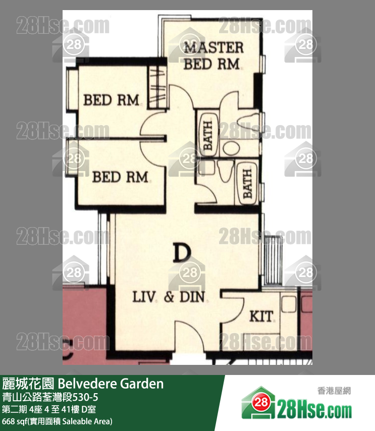 Belvedere Garden Unit FloorPlan (Provided by 28Hse)